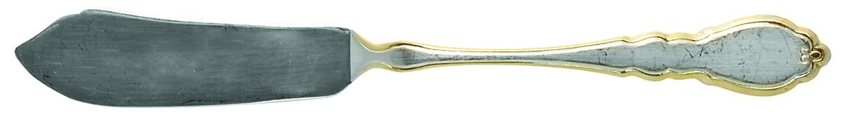 Alouette (Silverplate, Gold Accent, 1978) Flat Handle Master Butter Knife by Oneida Silver-1