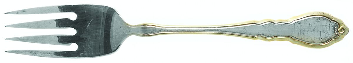 Alouette (Silverplate, Gold Accent, 1978) Individual Salad Fork by Oneida Silver-1