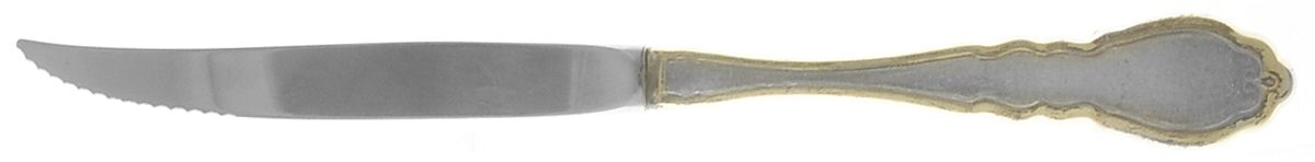 Alouette (Silverplate, Gold Accent, 1978) Individual Steak Knife Hollow Handle by Oneida Silver-1