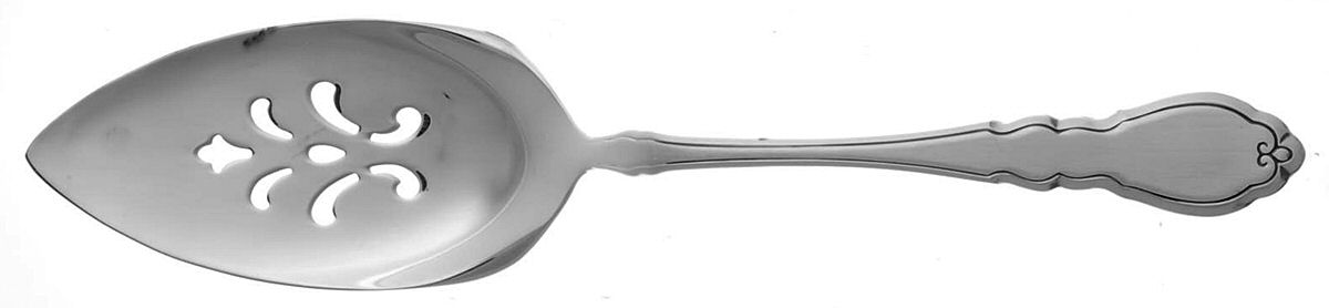 Alouette (Silverplate, Gold Accent, 1978) Solid Pierced Pie Server by Oneida Silver-1