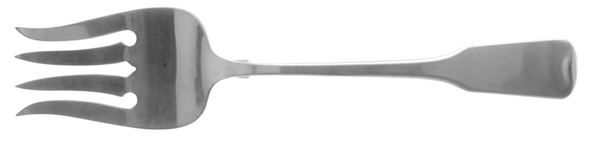American Colonial (Sterling, 1975) Medium Solid Cold Meat Serving Fork by Oneida Silver-1