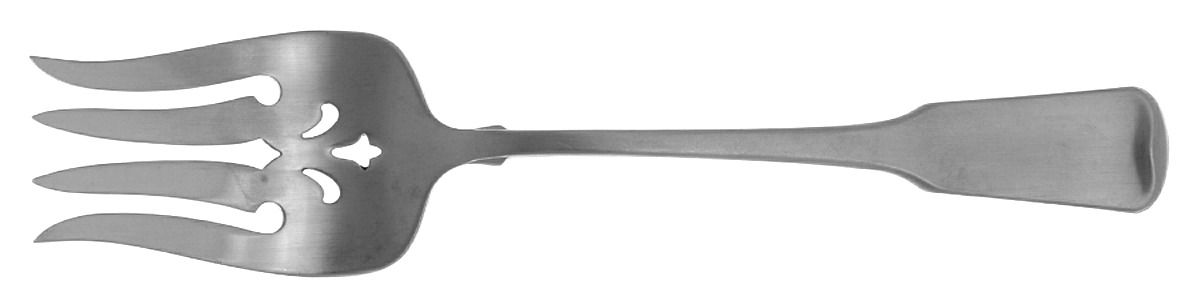 American Colonial (Stainless) Medium Solid Cold Meat Serving Fork by Oneida Silver-1