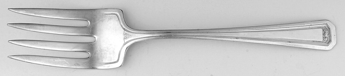 Amherst (Silverplate, 1938) Medium Solid Cold Meat Serving Fork by Oneida Silver-1