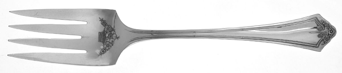 Andover (Silverplate, 1917) Medium Solid Cold Meat Serving Fork by Oneida Silver-1
