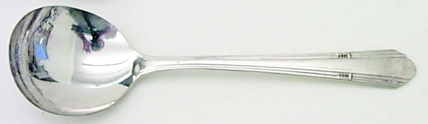 Andover (Silverplate, 1939) Round Bowl Soup Spoon (Gumbo) by Oneida Silver-1