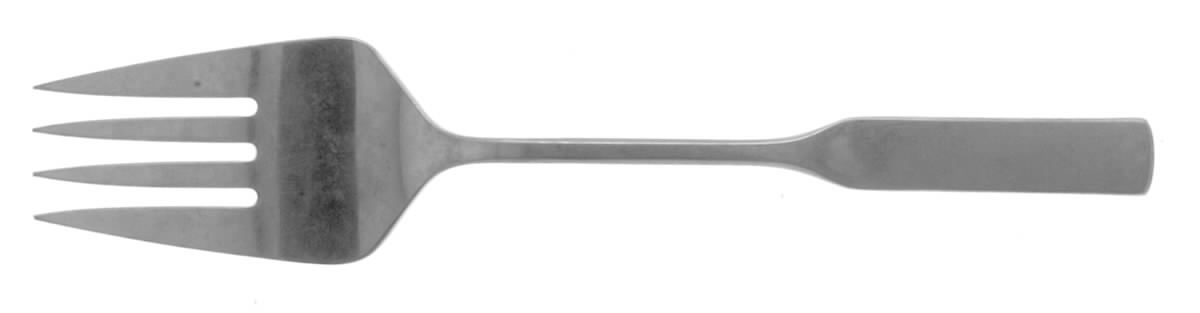 Antares (Stainless) Medium Solid Cold Meat Serving Fork by Oneida Silver-1