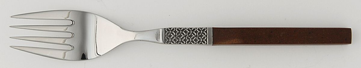Anticipation (Stainless, Wood Handle) Individual Salad Fork by Oneida Silver-1