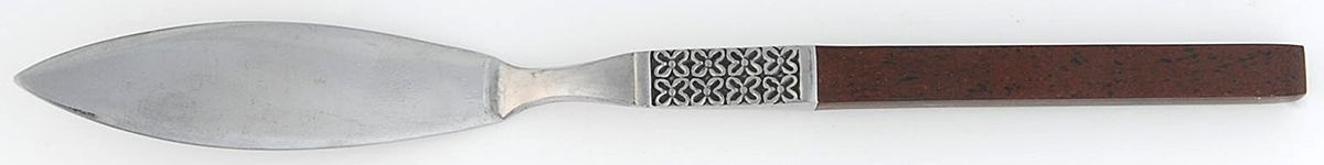 Anticipation (Stainless, Wood Handle) Flat Handle Master Butter Knife by Oneida Silver-1
