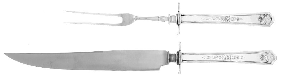 Apollo (Silverplate, 1929) Small Stainless Blade 2-Piece Steak Carving Set by Oneida Silver-1