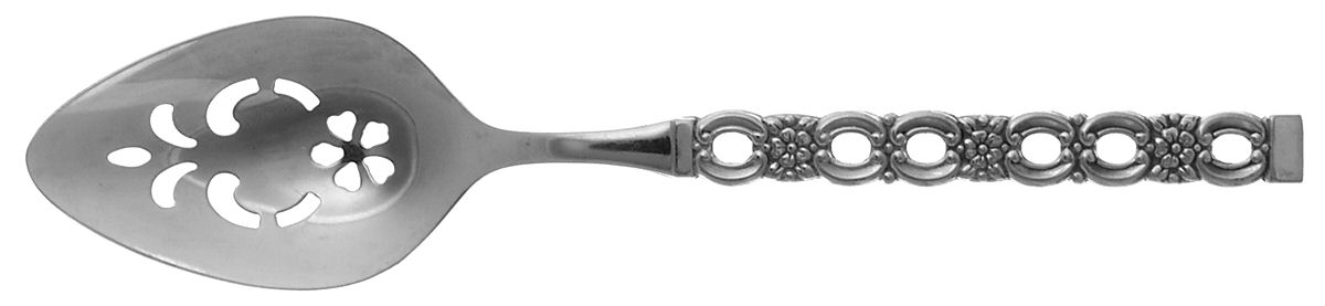 Applique (Stainless) Pierced Tablespoon (Serving Spoon) by Oneida Silver-1