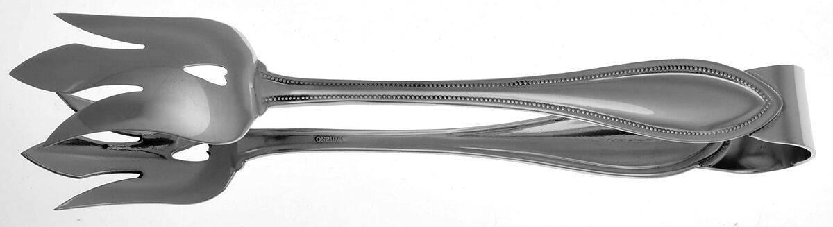 Arbor-American Harmony (Stainless) Solid Lettuce Tongs by Oneida Silver-1