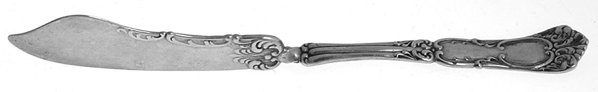 ARDSLEY-EMPRESS (SILVERPLATE) Flat Twisted Handle Master Butter Knife by Oneida Silver-1
