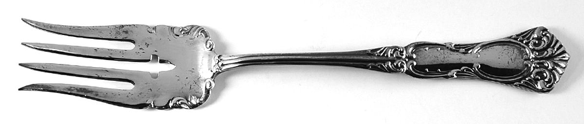 ARDSLEY-EMPRESS (SILVERPLATE) Medium Solid Cold Meat Serving Fork by Oneida Silver-1