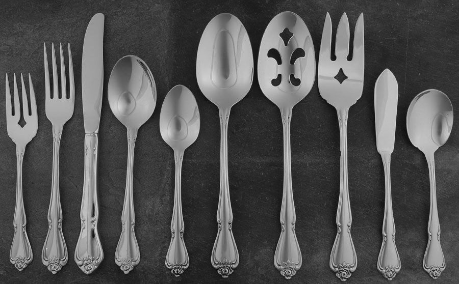 Arbor Rose-True Rose (Stainless) 45 Piece Starter Set by Oneida Silver-1