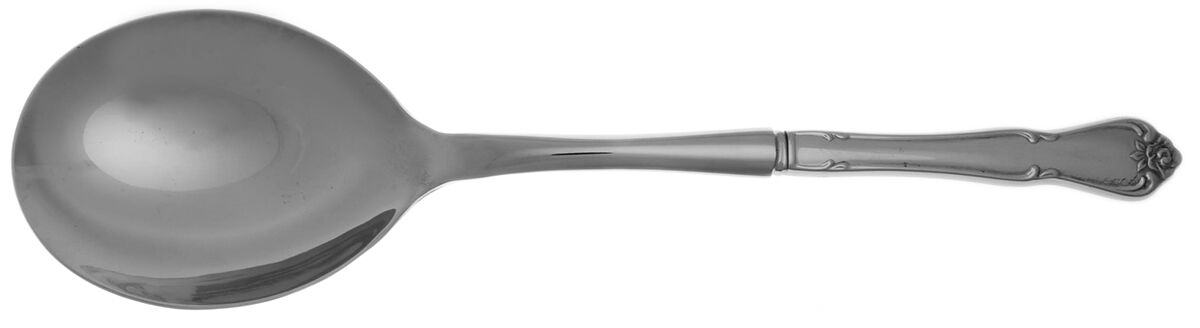 Arbor Rose-True Rose (Stainless) Casserole Spoon with Smooth Stainless Bowl HC by Oneida Silver-1