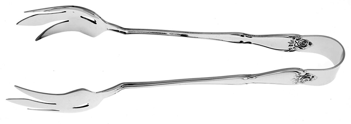 Arbor Rose-True Rose (Stainless) Solid Lettuce Tongs by Oneida Silver-1
