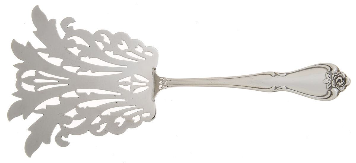 Arbor Rose-True Rose (Stainless) Asparagus Serving Fork Solid Stainless HC by Oneida Silver-1
