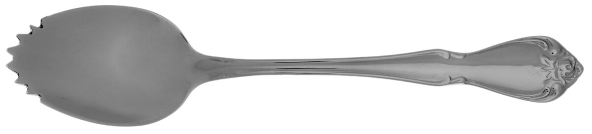 Arbor Rose-True Rose (Stainless) Fruit/Orange Spoon Individual, Serrated Bowl HC by Oneida Silver-1
