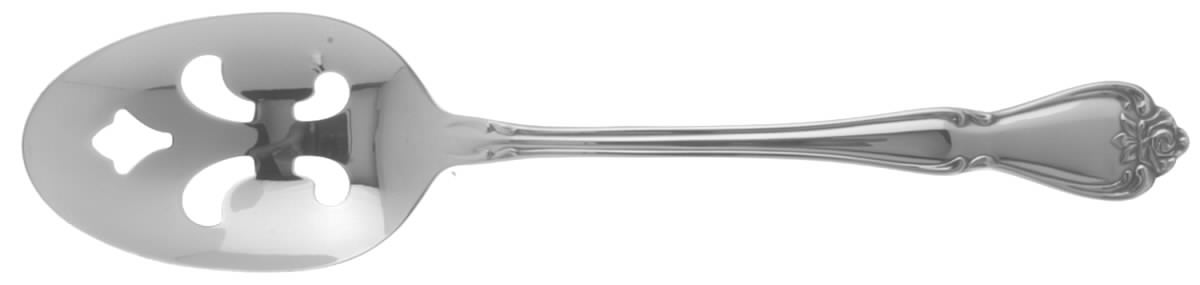 Arbor Rose-True Rose (Stainless) Pierced Tablespoon (Serving Spoon) by Oneida Silver-1