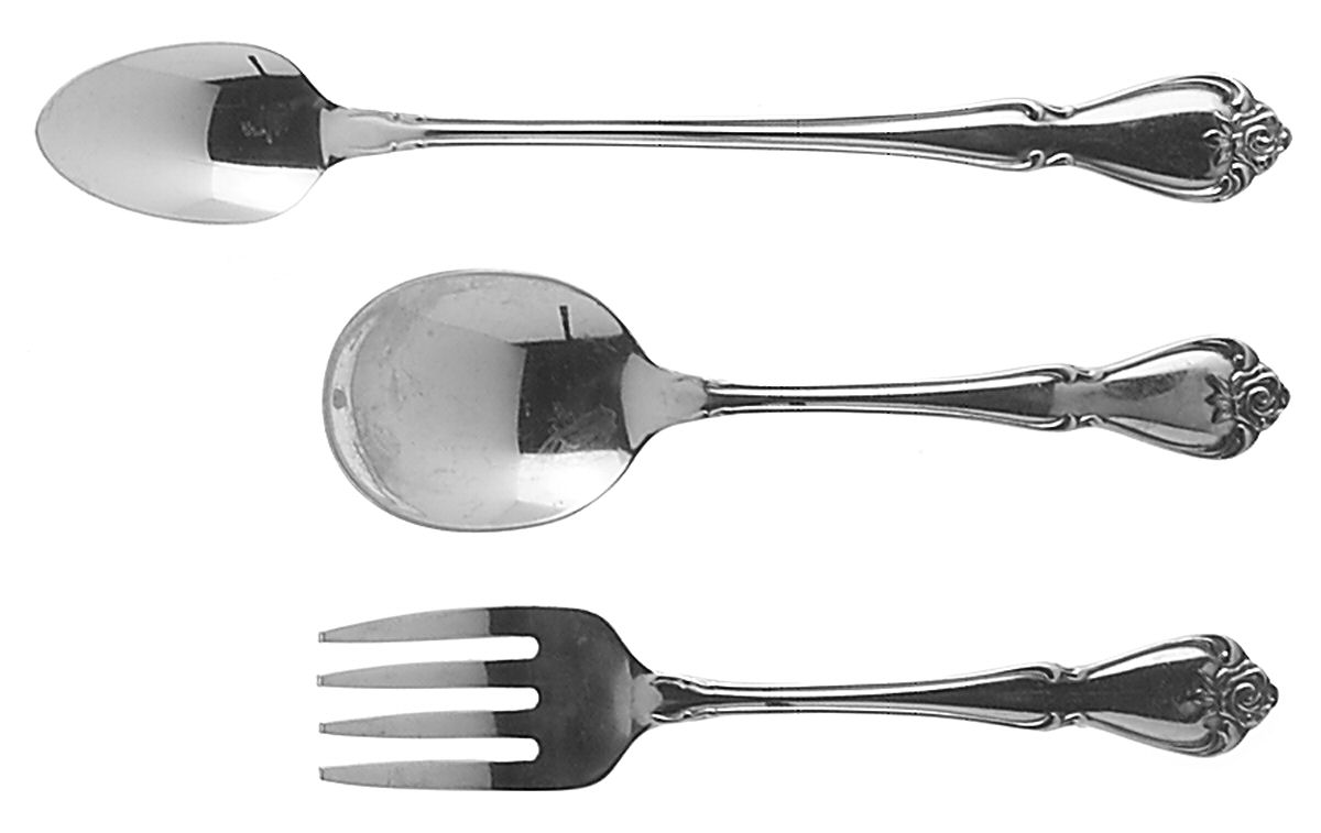 Arbor Rose-True Rose (Stainless) 3-Piece Baby Set (BF, BS, INS) by Oneida Silver-1