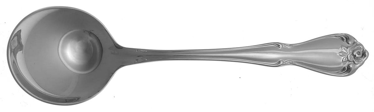 Arbor Rose-True Rose (Stainless) Round Bowl Soup Spoon (Cream Soup) by Oneida Silver-1