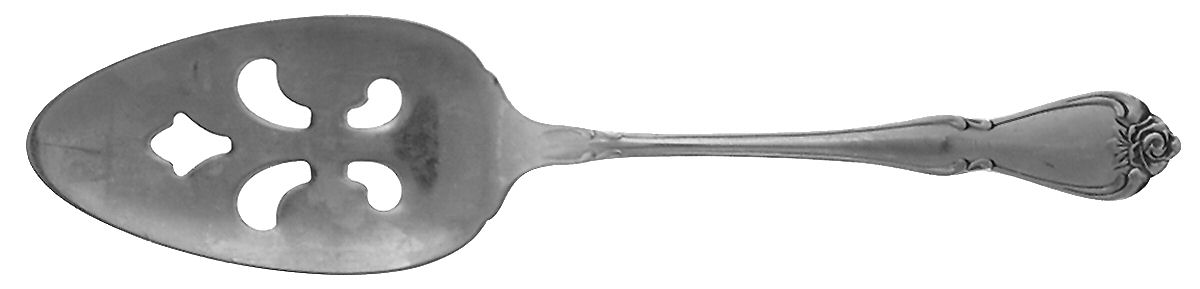 Arbor Rose-True Rose (Stainless) Pierced All Stainless Pie Server by Oneida Silver-1