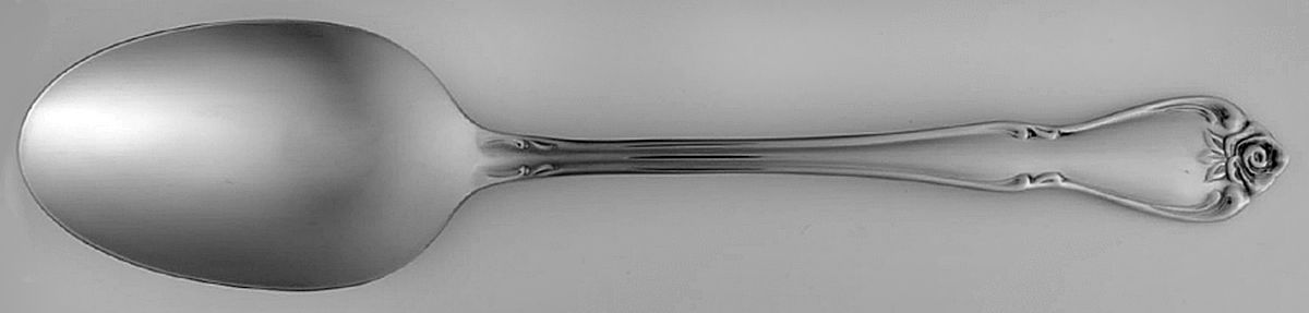 Arbor Rose-True Rose (Stainless) Tablespoon (Serving Spoon) by Oneida Silver-1
