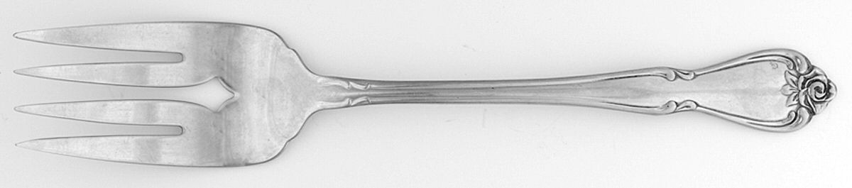 Arbor Rose-True Rose (Stainless) Medium Solid Cold Meat Serving Fork by Oneida Silver-1
