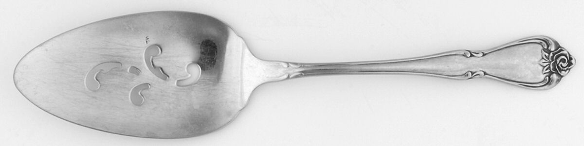 Arbor Rose-True Rose (Stainless) Pierced All Stainless Pie Server by Oneida Silver-1