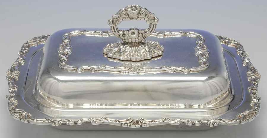 Ascot (Silverplate, Hollowware) Plated Divided Double Vegetable Bowl by Oneida Silver-1