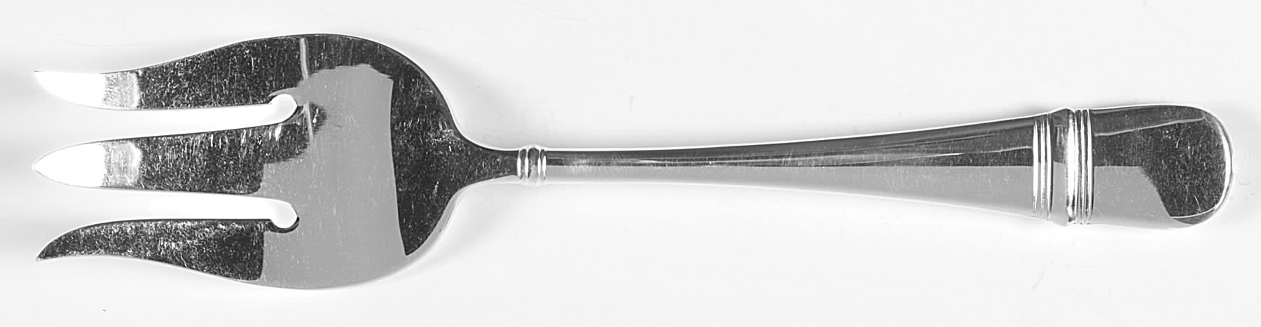 Astragal (Silverplate, 1996) Medium Solid Cold Meat Serving Fork by Oneida Silver-1