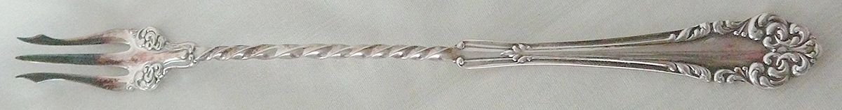 Avalon (Silverplate, 1901) Long Handle Pickle/Olive Fork by Oneida Silver-1