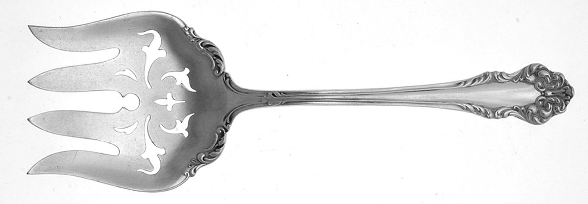 Avalon (Silverplate, 1901) Large Solid Fish Serving Fork by Oneida Silver-1