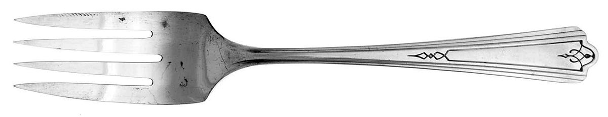 Avion (Silverplate, 1929) Dessert Fork by Oneida Silver-1