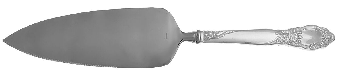 Ballad-Country Lane (Silverplate, 1953) Pie Server with Serrated Stainless Blade HC by Oneida Silver-1