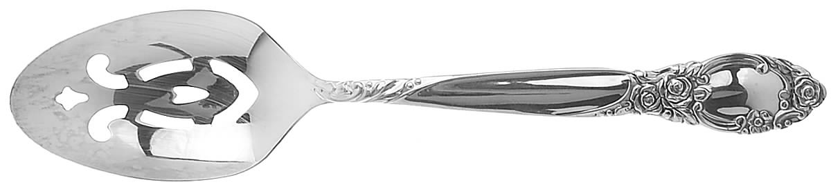Ballad-Country Lane (Silverplate, 1953) Pierced Tablespoon (Serving Spoon) by Oneida Silver-1