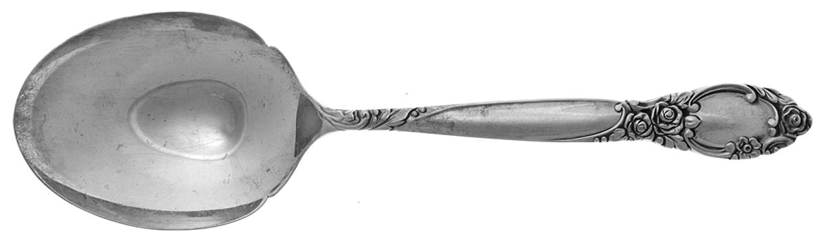 Ballad-Country Lane (Silverplate, 1953) Solid Smooth Casserole Spoon by Oneida Silver-1