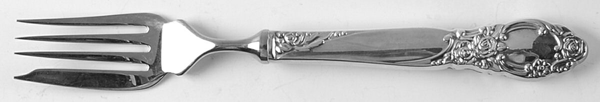 Ballad-Country Lane (Silverplate, 1953) Individual Hollow Fish Fork, Stainless Tines by Oneida Silver-1