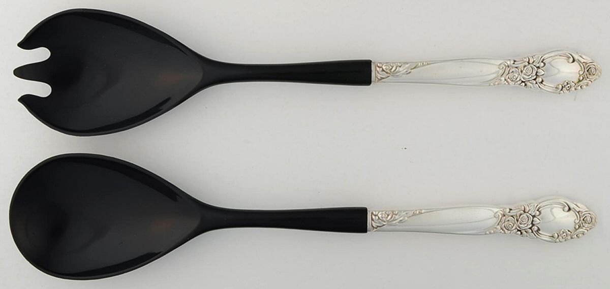 Ballad-Country Lane (Silverplate, 1953) Plastic Bowl 2-Piece Salad Set by Oneida Silver-1