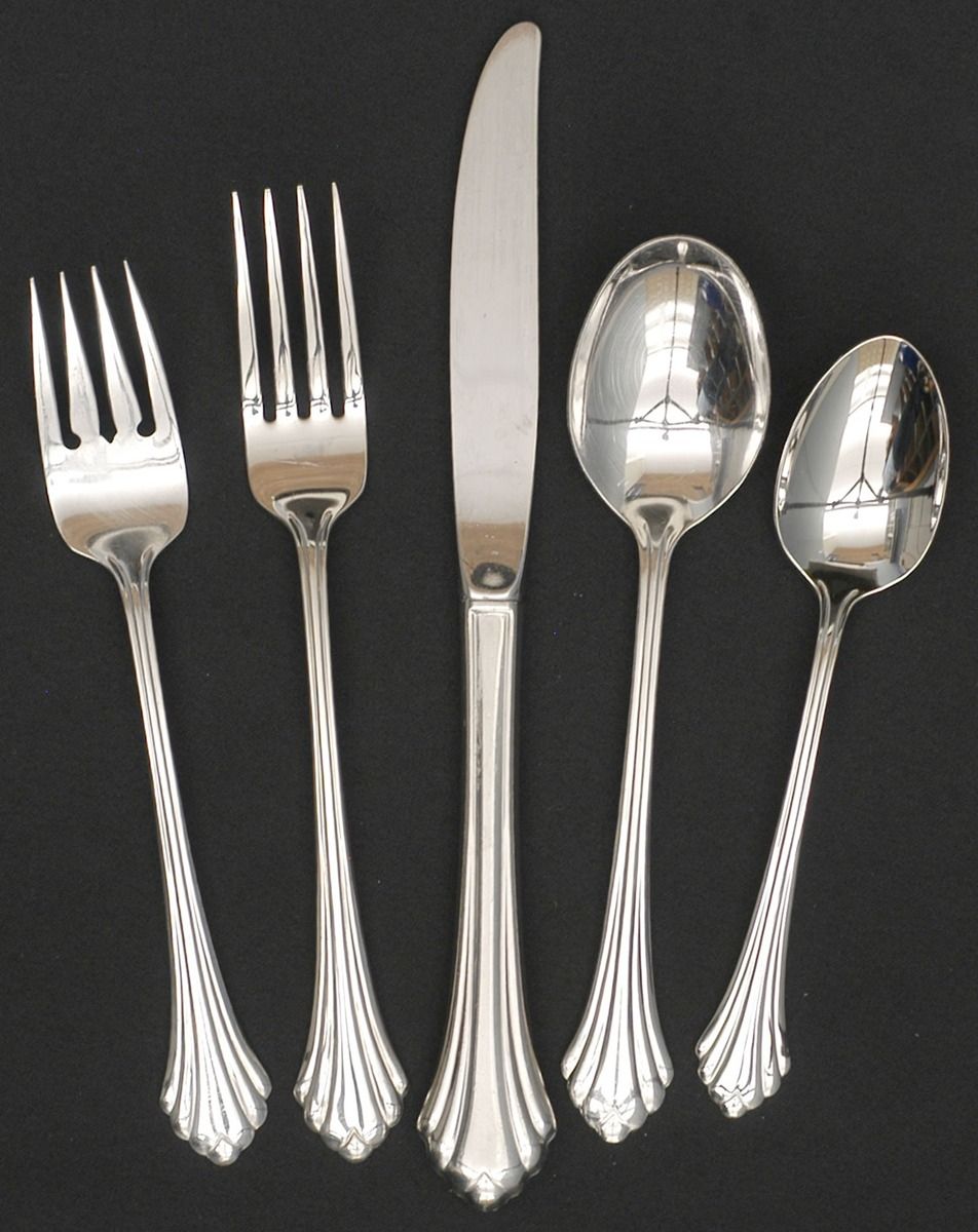 Bancroft (Stainless) 40 Piece Estate Set by Oneida Silver-1