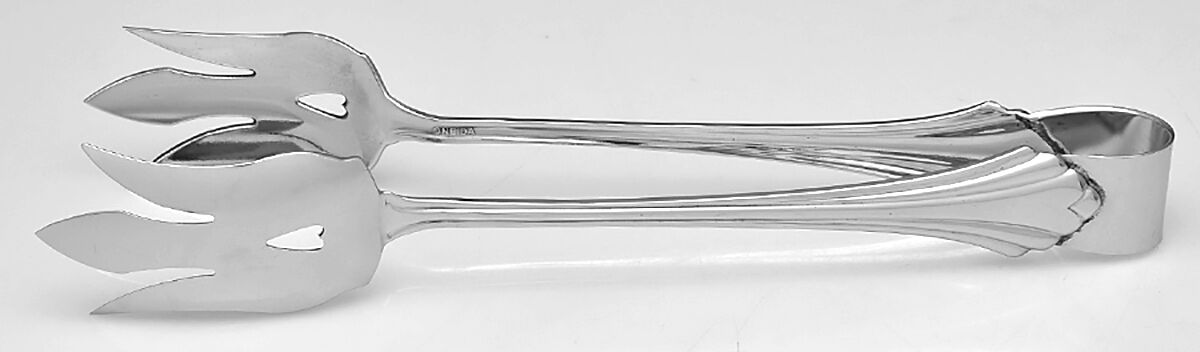 Bancroft (Stainless) Solid Lettuce Tongs by Oneida Silver-1
