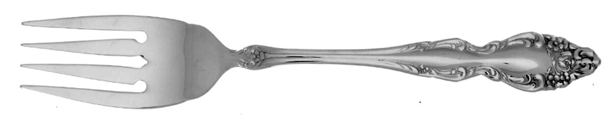 Baroque Rose (Silverplate, 1967, USA) Individual Salad Fork by Oneida Silver-1