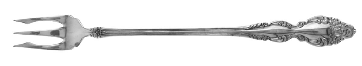 Baroque Rose (Silverplate, 1967, USA) Cocktail/Seafood Fork by Oneida Silver-1