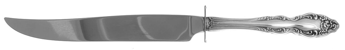 Baroque Rose (Silverplate, 1967, USA) Small Steak Carving Knife with Stainless Blade by Oneida Silver-1