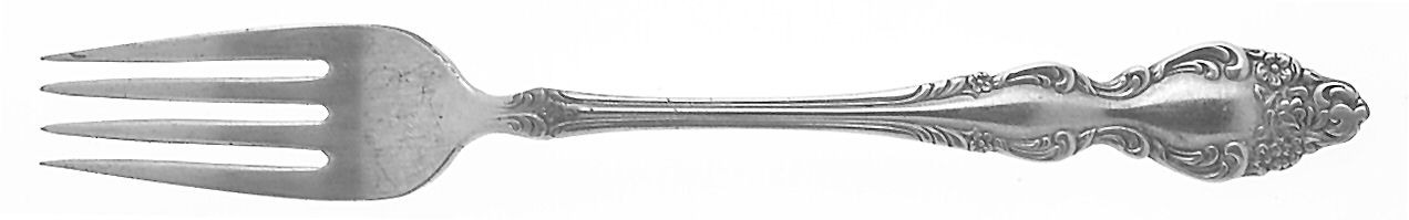 Baroque Rose (Silverplate, 1967, USA) Youth Fork by Oneida Silver-1