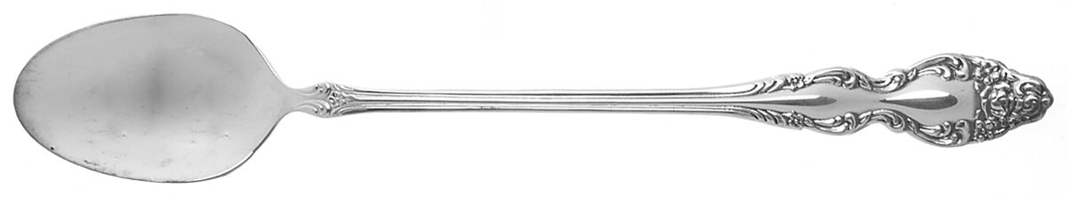 Baroque Rose (Silverplate, 1967, USA) Iced Tea Spoon by Oneida Silver-1