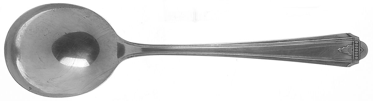 Barbara (Silverplate, 1931) Round Bowl Soup Spoon (Gumbo) by Oneida Silver-1