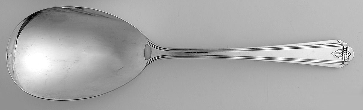 Barbara (Silverplate, 1931) Solid Salad Serving Spoon by Oneida Silver-1