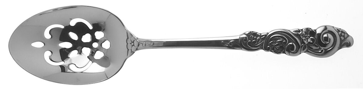 Barcelona (Stainless) Pierced Tablespoon (Serving Spoon) by Oneida Silver-1
