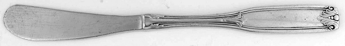 Baronet (Silverplate, 1962) Flat Handle Butter Spreader by Oneida Silver-1
